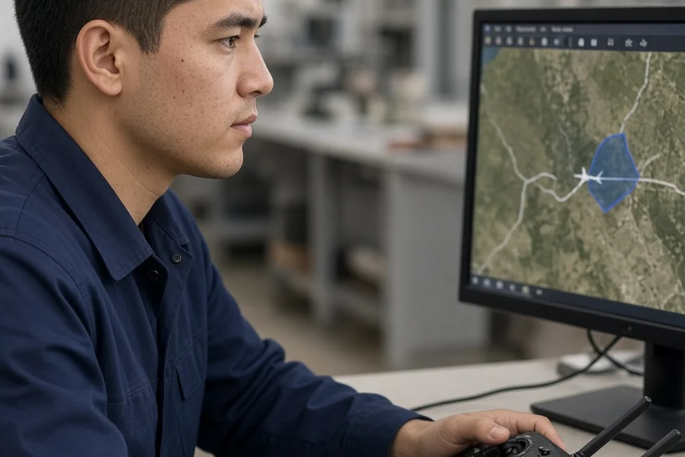 Operator training on a UAV simulator — illustrative